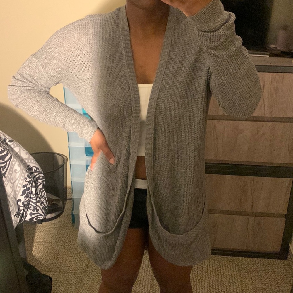 Oversized Gray Cardigan